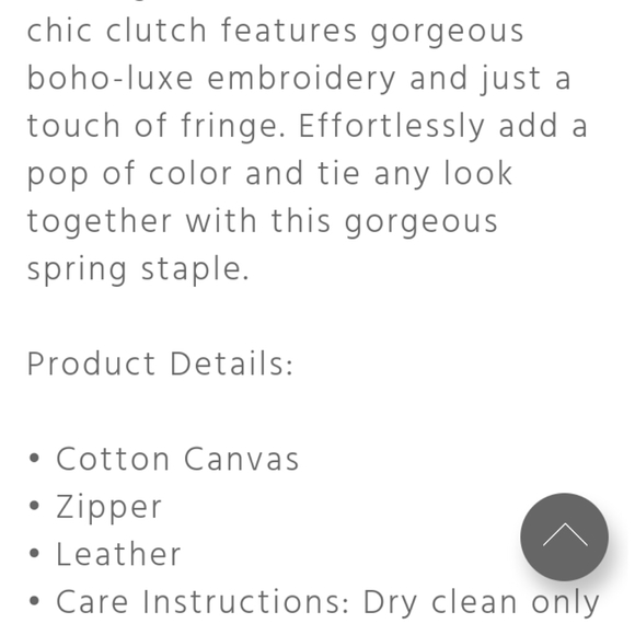 NWT Johnny Was Laurelle Fringe Clutch embroidered red - Picture 5 of 5